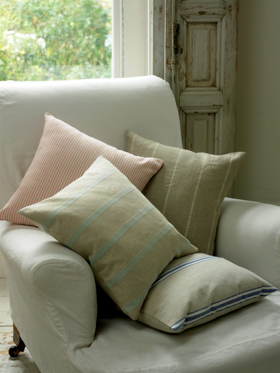 Cushions on arm chair