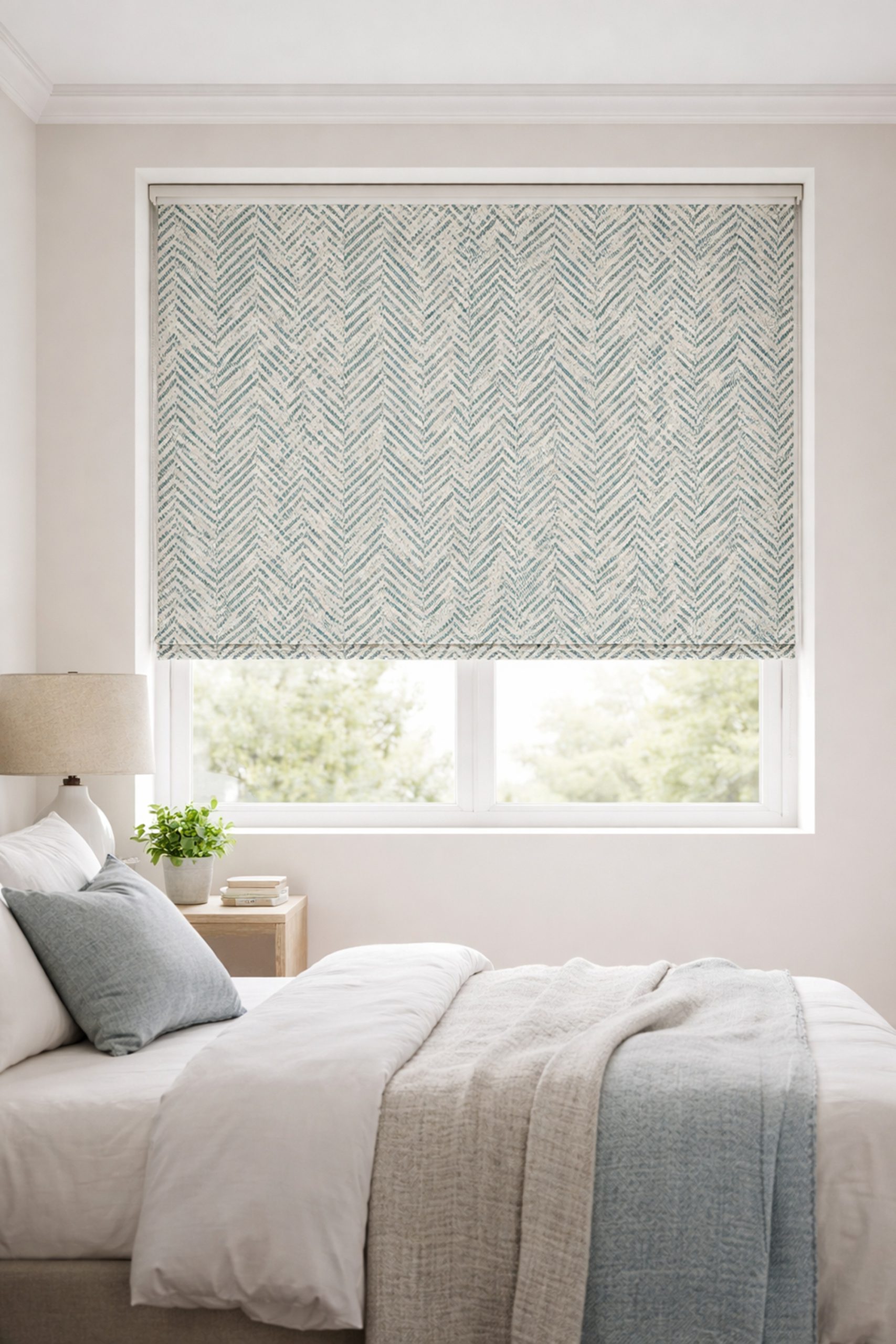 Ashmore Teal Roller Blind