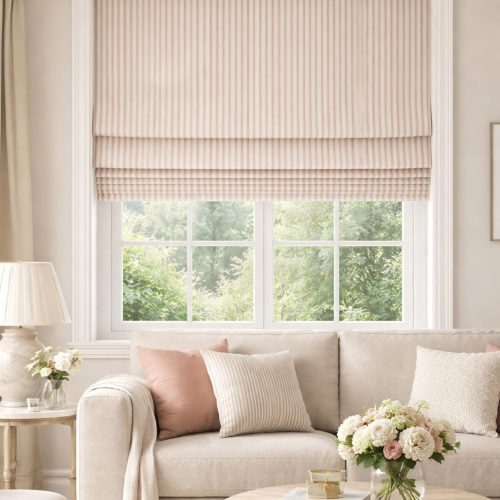 Atlanta Pink Roman Blind