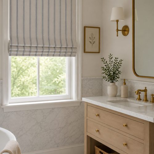 Aurea Navy Roman Blind