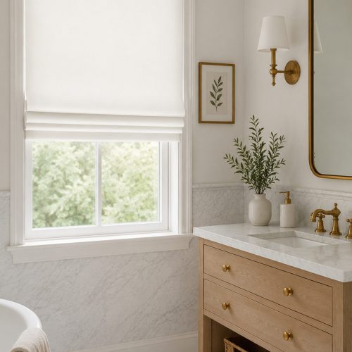 Bilbao Chalk Roman Blind