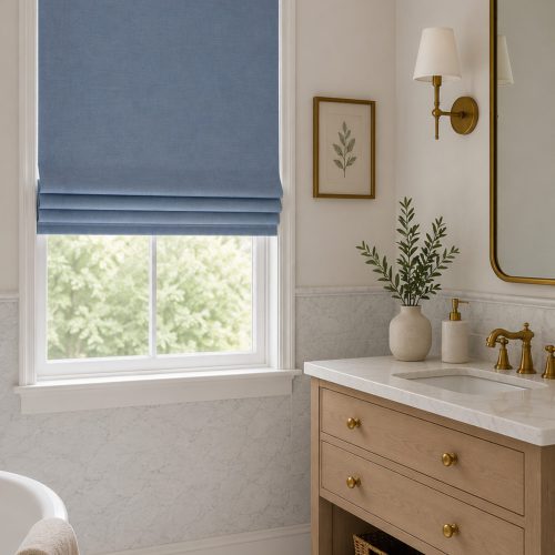 Bilbao French Grey Roman Blind