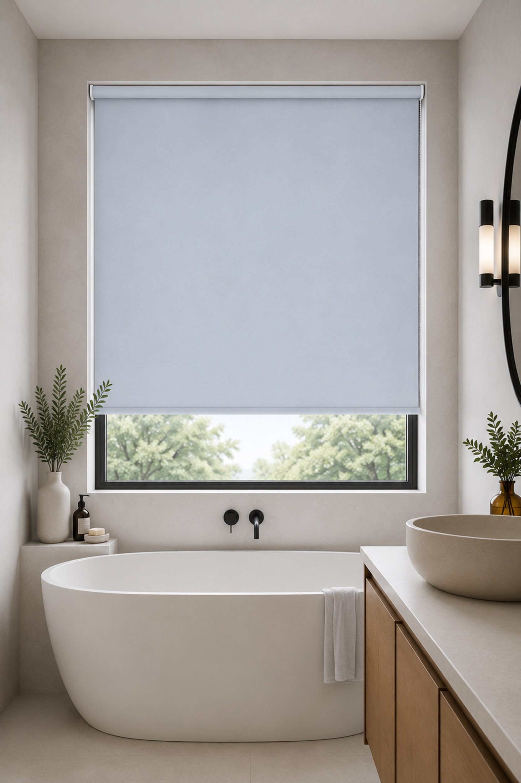 Bilbao Powder Blue Roller Blind
