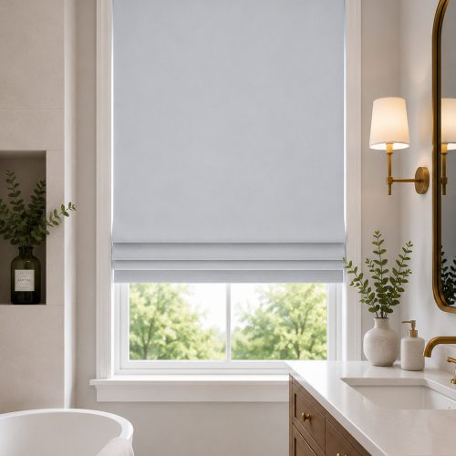 Bilbao Powder Blue Roman Blind