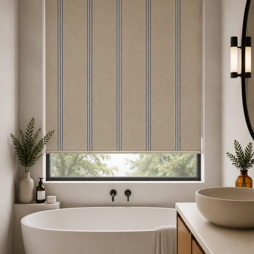 Grain Stripe Nordic Indigo Roller Blind
