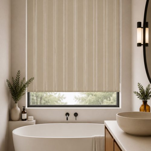 Harvest Stripe 6 Flax Roller Blind