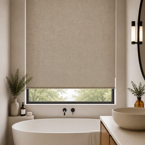 Highland Plain Flax Roller Blind