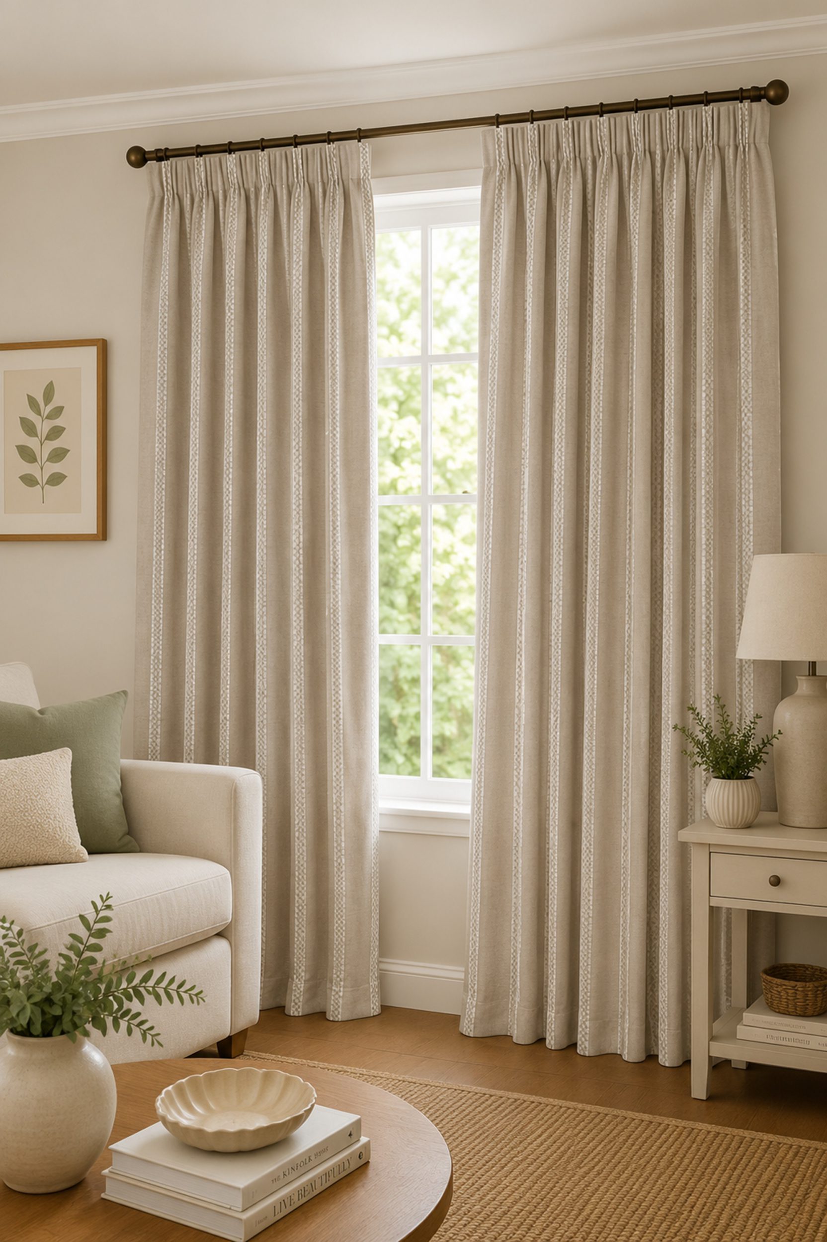 Hopsack Stripe Natural