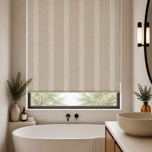 Hopsack Stripe Natural Roller Blind