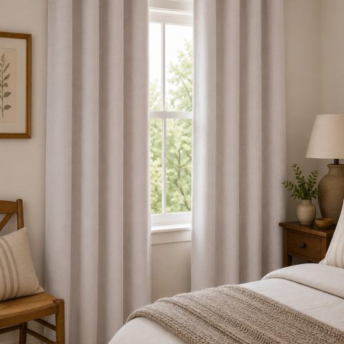 Linara Feather Grey Curtain