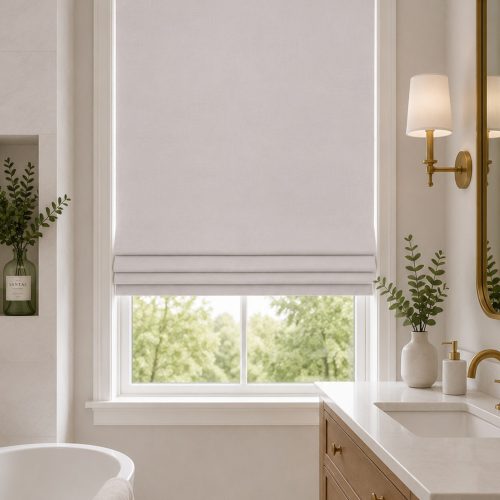 Linara Feather Grey Roman Blind
