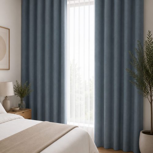 Linara Steel Blue Curtain
