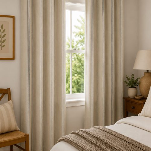 Odeon Stripe 8 Black Curtain