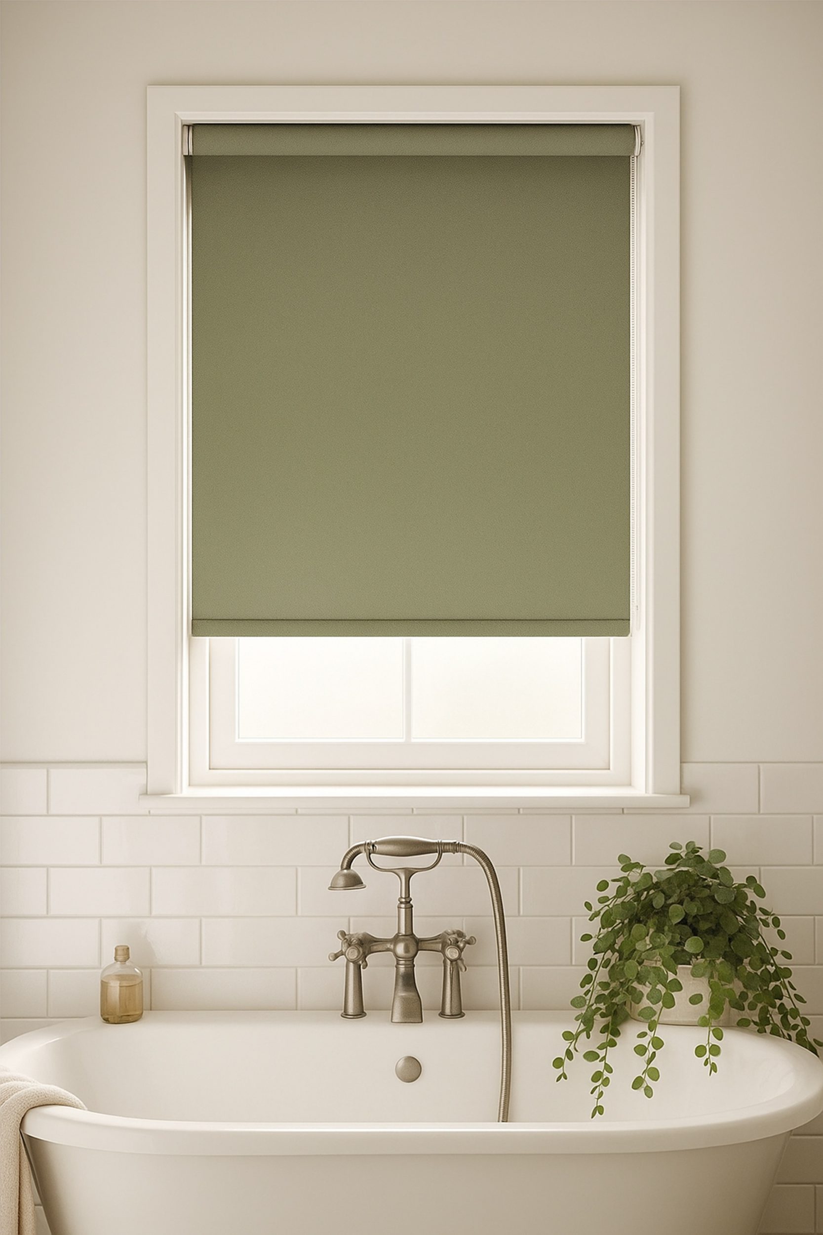 Atlanta Plain Green Roller Blind