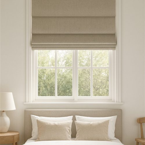 Atlanta Plain Natural Roman Blind