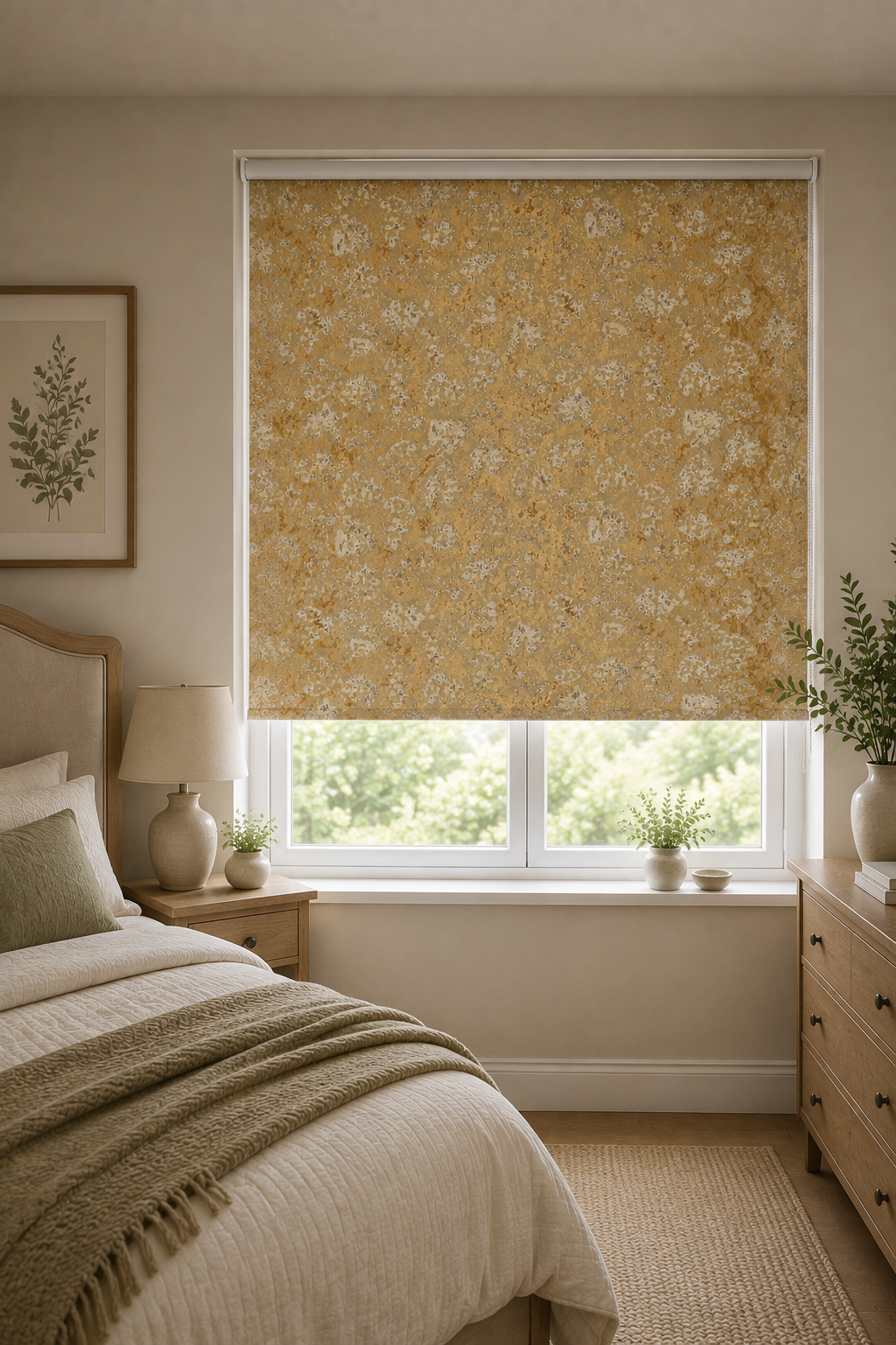 Aconite Gold-Taupe Roller Blind