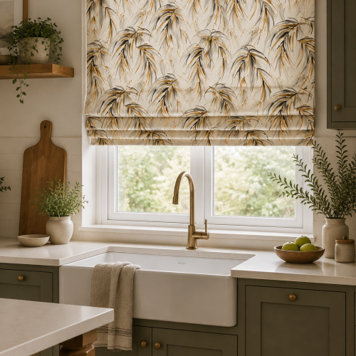 Alvaro Honey-Slate-Topaz Roman Blind