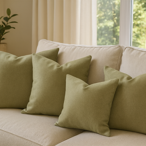 Atlanta Plain Green Cushion
