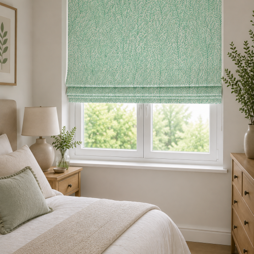 Atoll Seaglass-Emerald Roman Blind