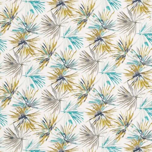 Aucuba Embroidery Teal-Zest