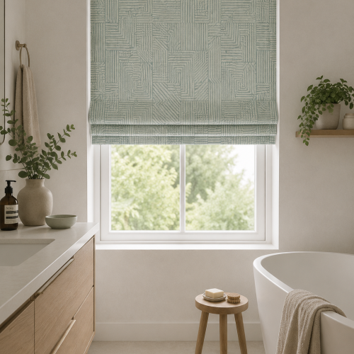 Bark Mist Roman Blind