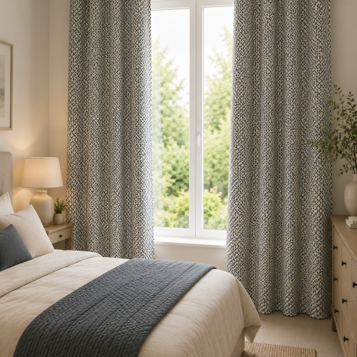 Brook Navy Curtain