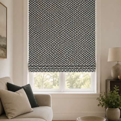 Brook Navy Roman Blind
