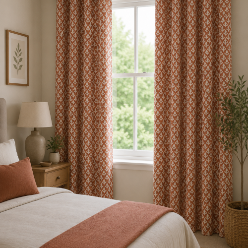 Bud Orange Curtain