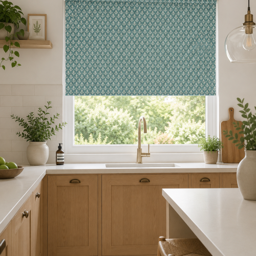 Bud Turquoise Roller Blind