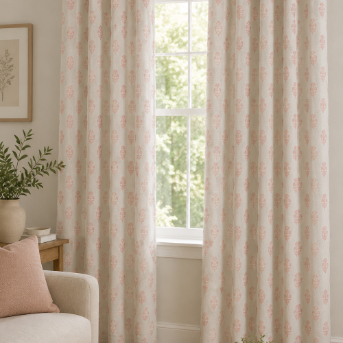Buttercup Coral Curtain