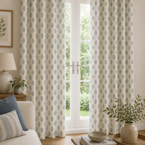 Buttercup Denim Curtain