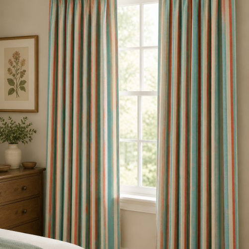 Coast Turquoise & Spritz Curtain
