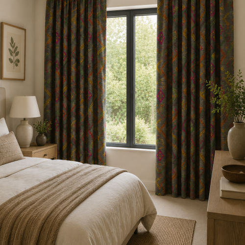 Diego Charcoal Curtain