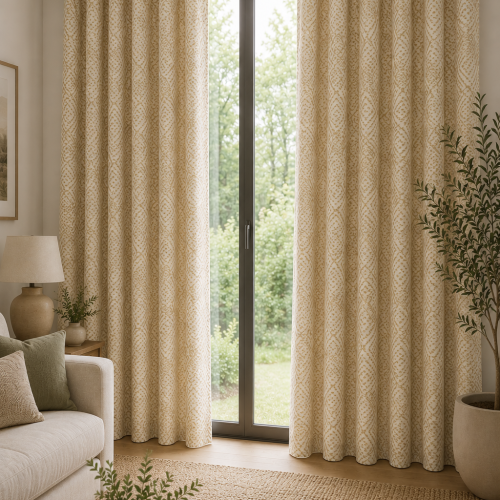 Driftwood Hessian Curtain