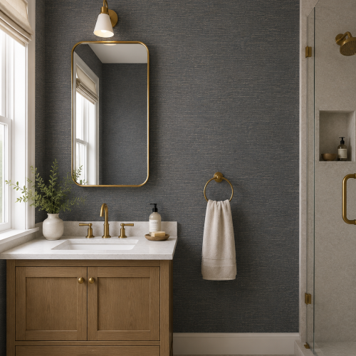 Elkin Wallcovering Charcoal