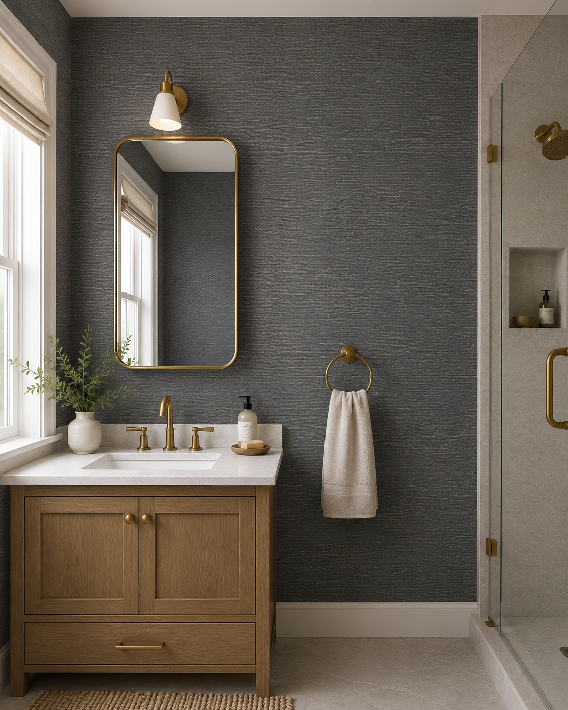 Elkin Wallcovering Charcoal