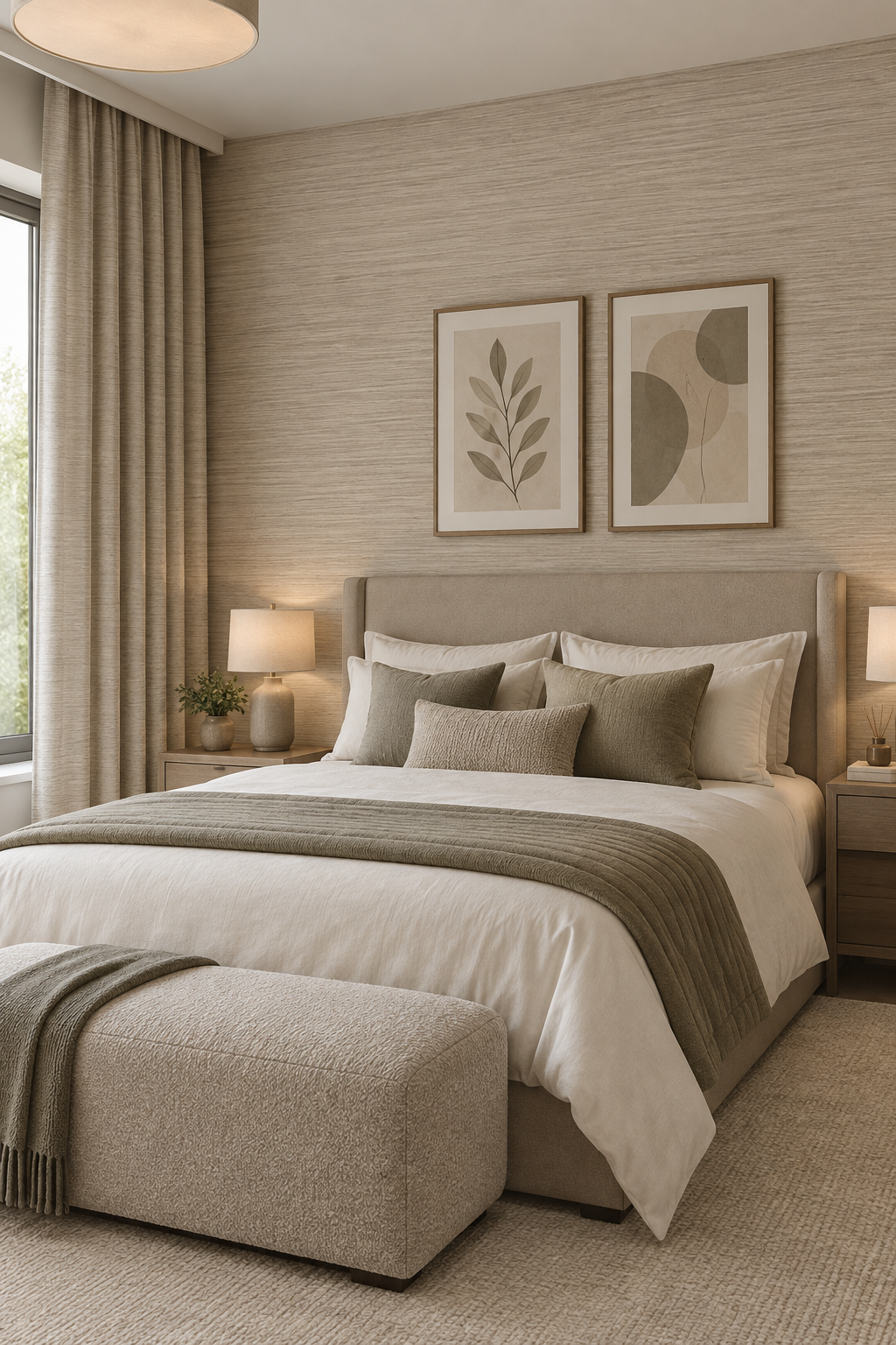 Esai Seagrass Embossed Wallcovering Mushroom