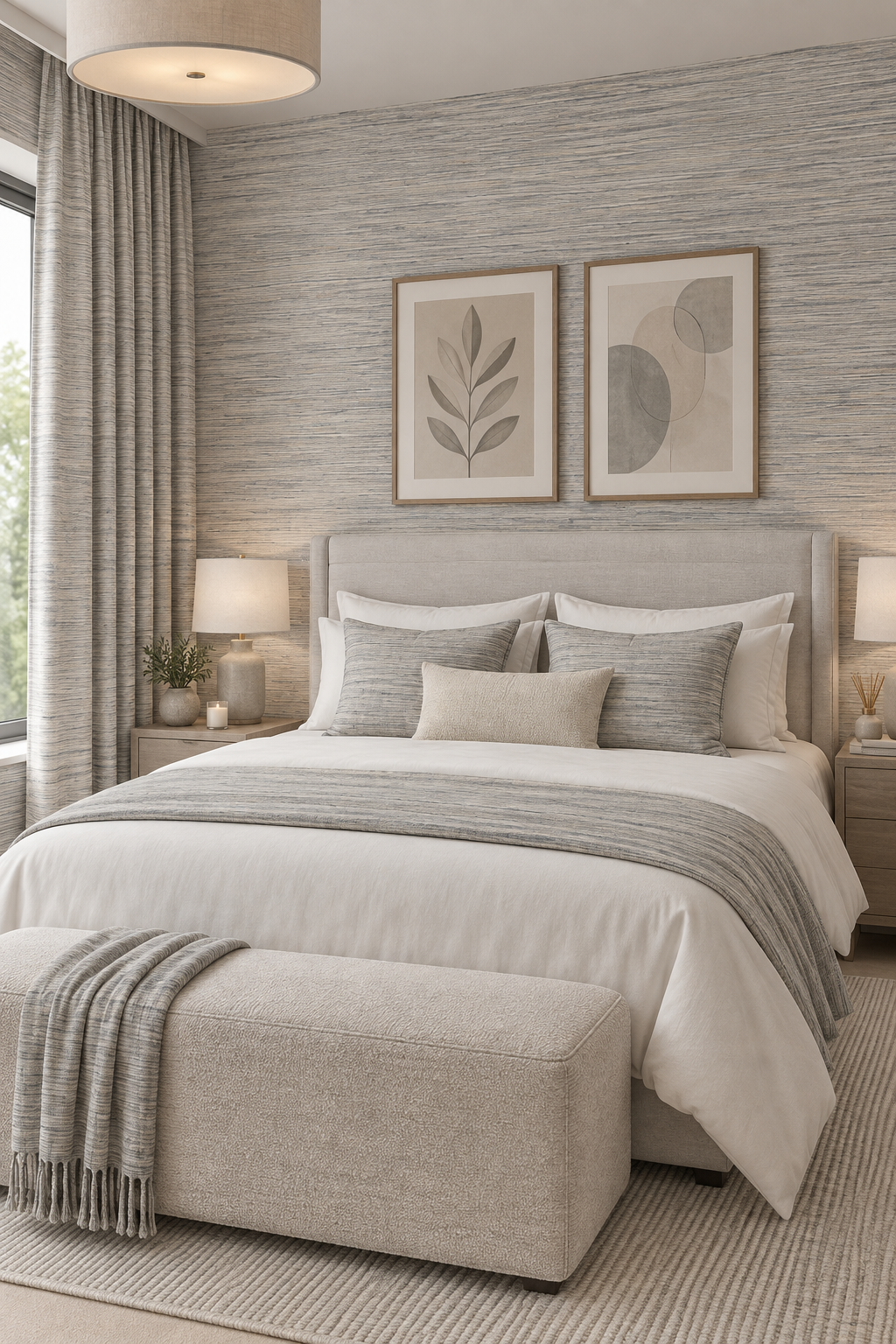 Esai Seagrass Embossed Wallcovering Tundra