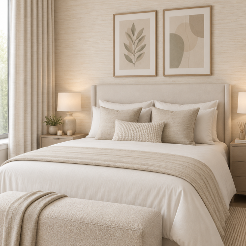 Esai Seagrass Embossed Wallcovering Vanilla