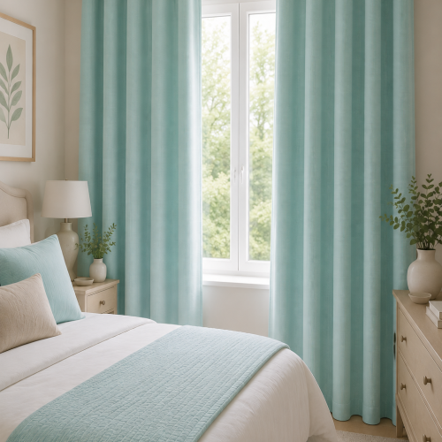 Espadrille Turquoise Curtain