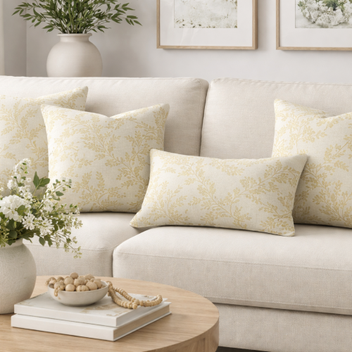Ferndown Citron Cushion