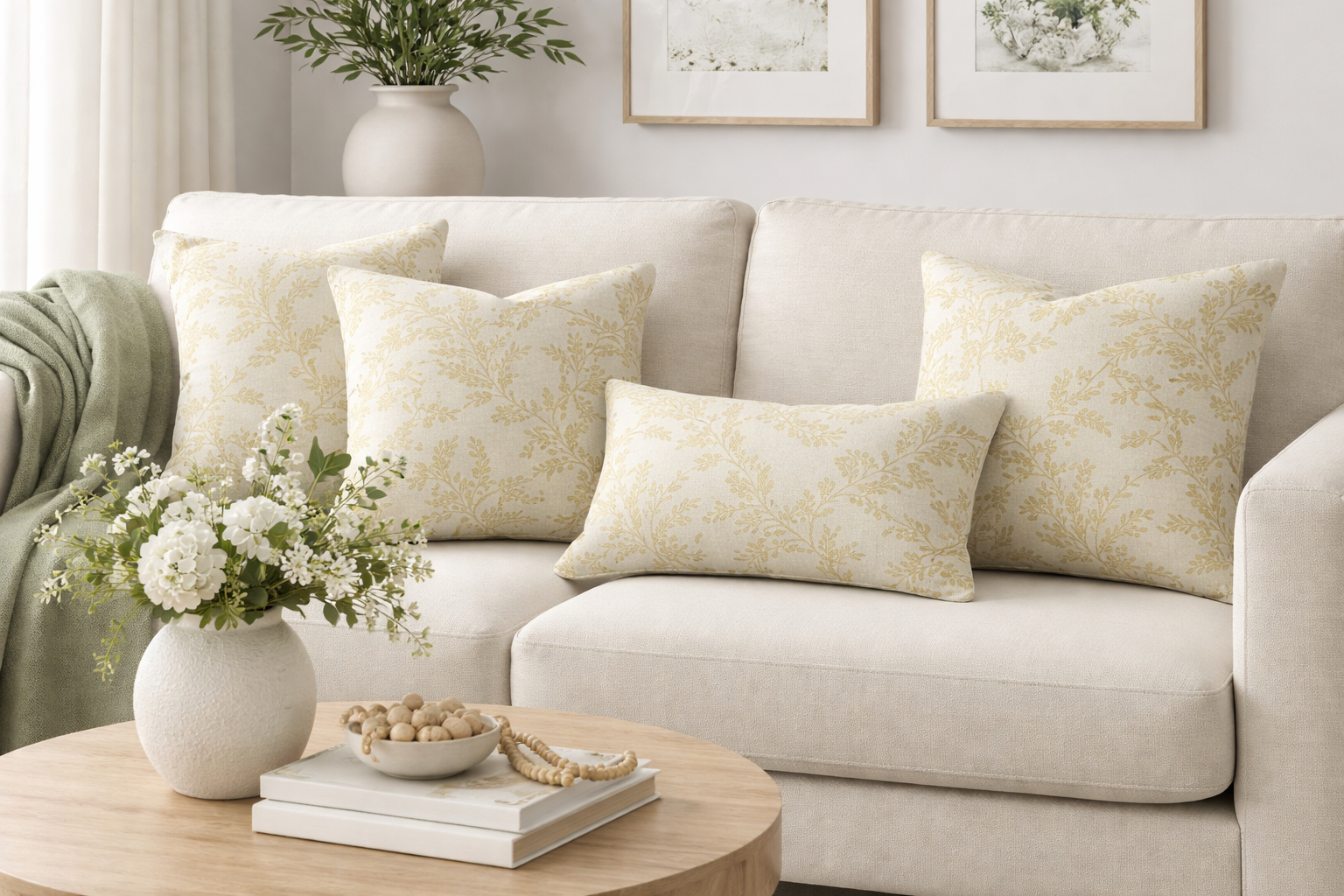 Ferndown Citron Cushion