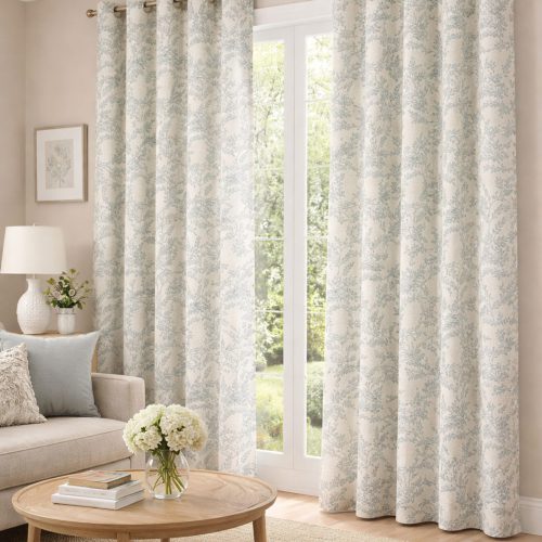 Ferndown Teal Curtain