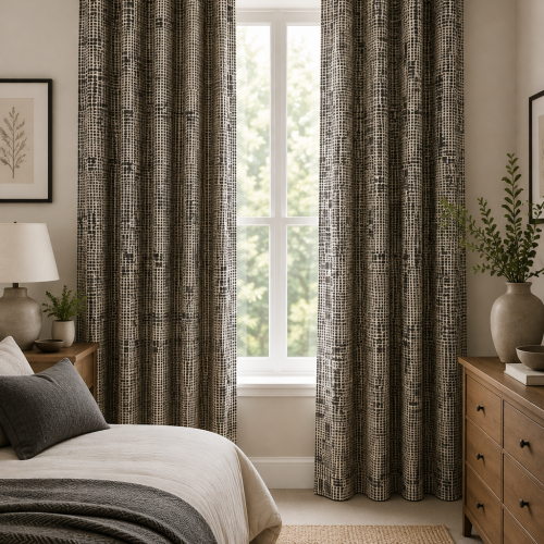 Flint Truffle Curtain