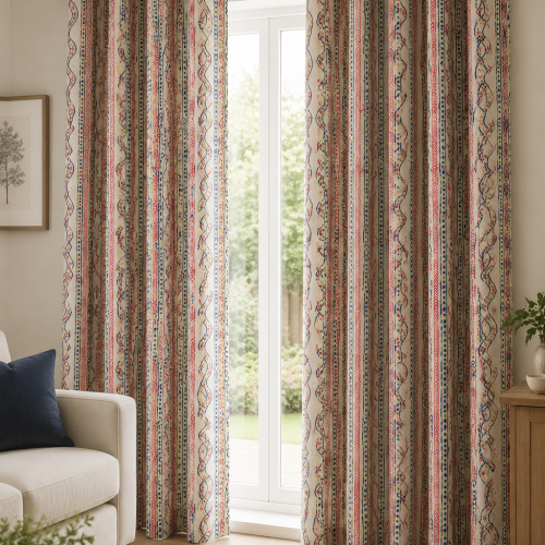 Flow Pink Curtain