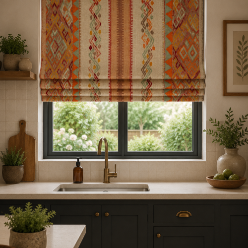 Frida Sunset Roman Blind