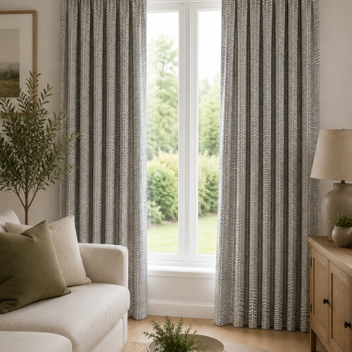Furrow Denim Curtain