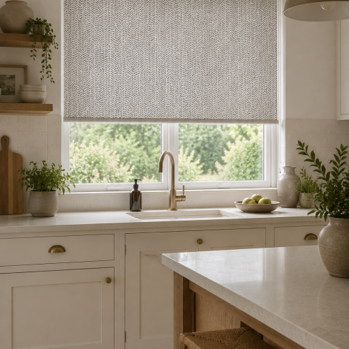 Furrow Denim Roller Blind