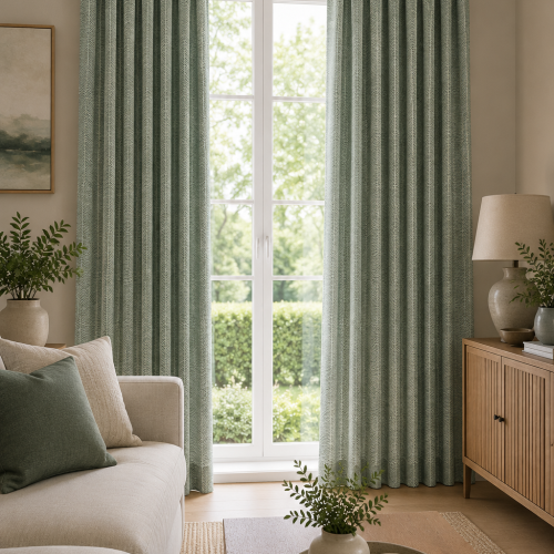 Furrow Turquoise Curtain