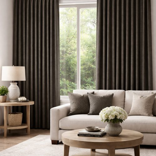 Henley Licorice Curtain